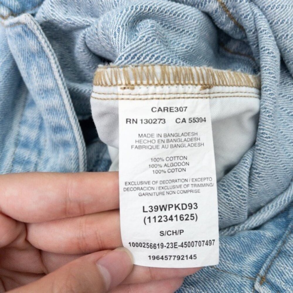 NWT Free People x Lee Union-Alls Coverall Denim Jumpsuit S Sky Blues Stripe - Picture 14 of 16